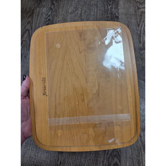 Longaberger WoodCrafts Holly Wooden Lid Christmas 2001 Card Keeper Basket-NEW!!! - Picture 2 of 4